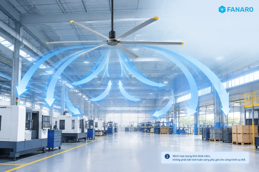 Hỏi đáp cùng kỹ sư: 10 câu hỏi thường gặp nhất về Quạt HVLS cho nhà máy